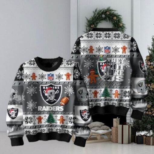 Las Vegas Raiders 2024 They Not Like Us Raiders Christmas Ugly Sweater