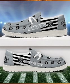 Las Vegas Raiders 2024 Version Personalized Hey Dude Shoes