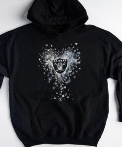 Las Vegas Raiders Crystal Heart Shirt