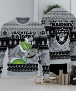 Las Vegas Raiders Grinch Ugly Christmas Sweater