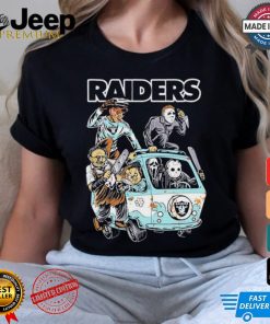 Las Vegas Raiders NFL Horror Characters Movie Hippie Halloween Shirt