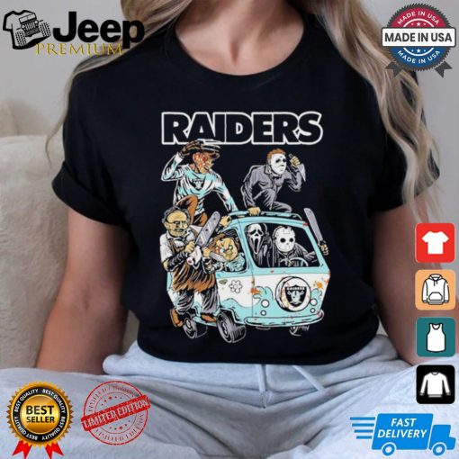 Las Vegas Raiders NFL Horror Characters Movie Hippie Halloween Shirt