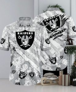 Las Vegas Raiders NFL SAS Floral Print American Flag Beach Hawaiian Shirt For Fans Gift New Shirt Holiday