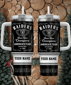 Las Vegas Raiders Personalized NFL Jack Daniel’s 40oz Stanley Tumbler