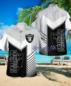 Las Vegas Raiders Standard Button Down Tropical Hawaiian Shirt