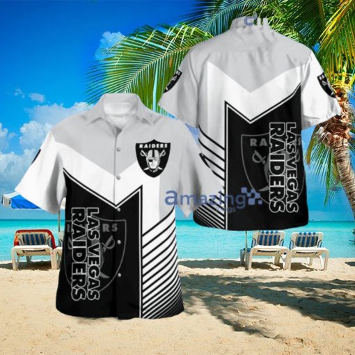 Las Vegas Raiders Standard Button Down Tropical Hawaiian Shirt