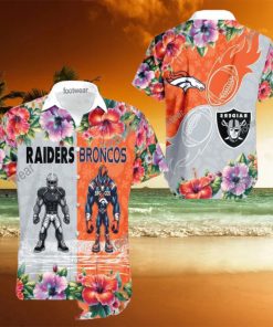 Las Vegas Raiders VS NFL Denver Broncos Mascot Collection New AOP Hawaiian Shirt Gift For Fans
