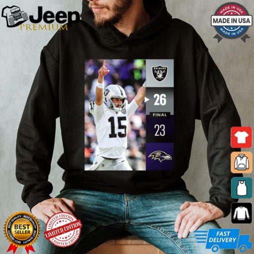 Las Vegas Raiders Win 26 23 Baltimore Ravens NFL Week 2 Final Score Shirt