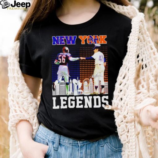 Lawrence Taylor and Tom Seaver New York Legends signatures shirt