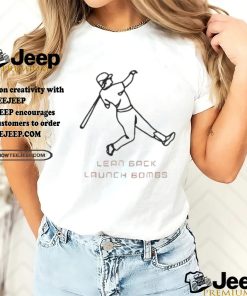 Lean back hit bombs baseball shirt