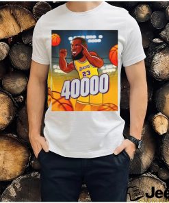 Lebron James 40K Points Lakers Player Cartoon poster shirt