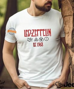 Led Zeppelin Symbols Est 68 Grey T Shirt