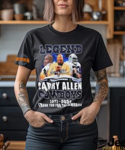 Legend Larry Allen Dallas Cowboys 1971 2024 Thank You For The Memories Signature Unisex T Shirt