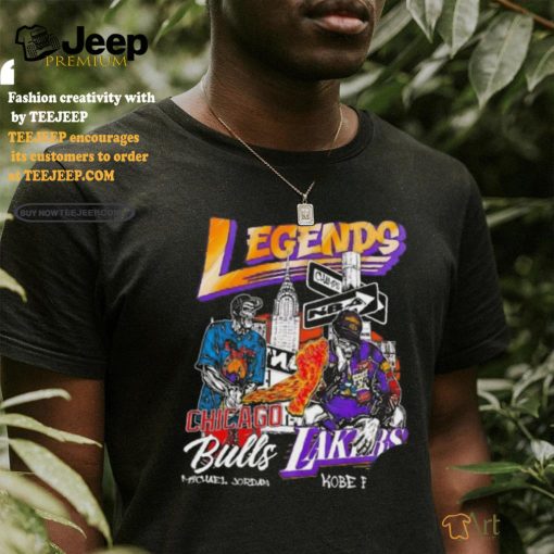 Legends Chicago Bulls Michael Jordan Lakers Kobe Bryant skeleton shirt