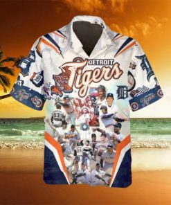 Legends Detroit Tigers Hawaiian Shirt, Detroit Tigers Aloha Shirt, MLB Hawaiian Shirt