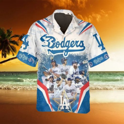 Legends Los Angeles Dodgers Hawaiian Shirt, Dodgers Aloha Shirt, MLB Hawaiian Shirt