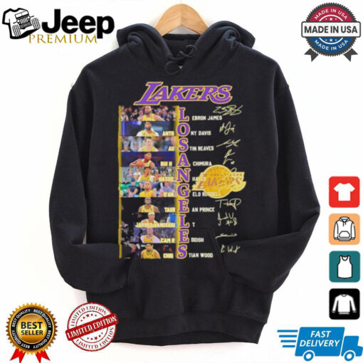 Legends Los Angeles Lakers players names and signatures shirt