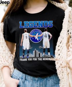 Legends Ricky Rubio Kevin Love thank you for the memories shirt