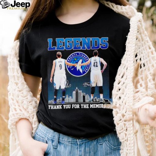 Legends Ricky Rubio Kevin Love thank you for the memories shirt