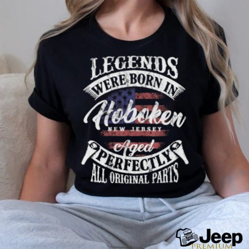 Legends Were Born In Hoboken New Jersey Vintage Birthday T Shirt