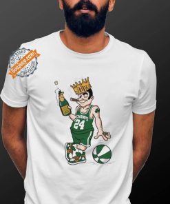 Leprechaun enjoy champagne and cigar Boston 18x Champs 2024 shirt