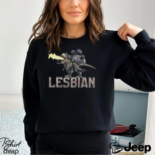 Lesbian Mech Dinosaur Unisex t shirt