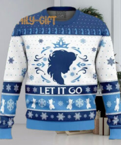 Let It Go Elsa Frozen Ugly Christmas Sweater – Fun Holiday Sweater for Frozen Fans