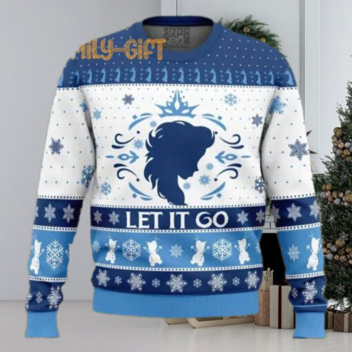 Let It Go Elsa Frozen Ugly Christmas Sweater – Fun Holiday Sweater for Frozen Fans