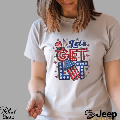 Let’s Get Lit 4th of July T Shirt