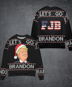 Let’s Go Brandon Trump FJB Christmas Sweater 31221V – Unisex Funny Winter Holiday Ugly Christmas Sweater