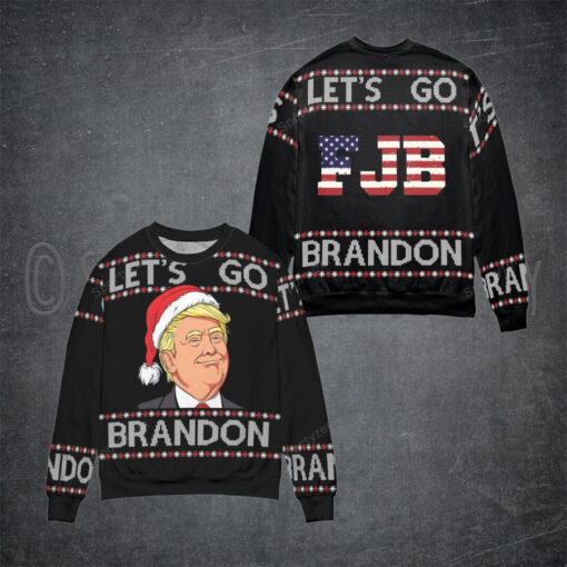 Let’s Go Brandon Trump FJB Christmas Sweater 31221V – Unisex Funny Winter Holiday Ugly Christmas Sweater