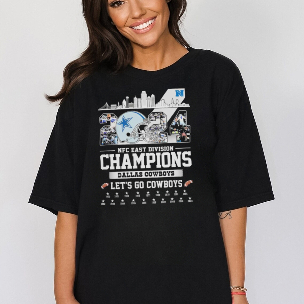 Let's Go Dallas Cowboys 2024 NFC East Division Champions Helmet shirt -  teejeep