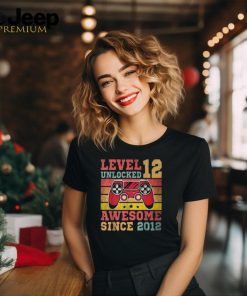 Level 12 Unlocked Vintage Video Game 12Th Birthday Gamer T Shirt