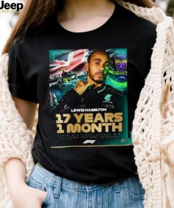 Lewis Hamilton 17 Years 1 Month Since His First Career Win All Time Record Interval F1 shirt