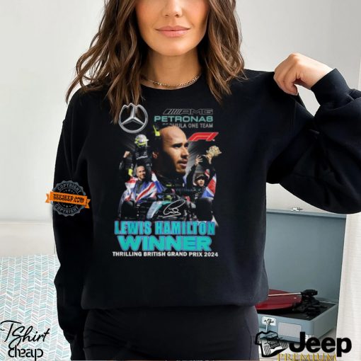 Lewis Hamilton Winner Thrilling British Grand Prix 2024 T Shirt