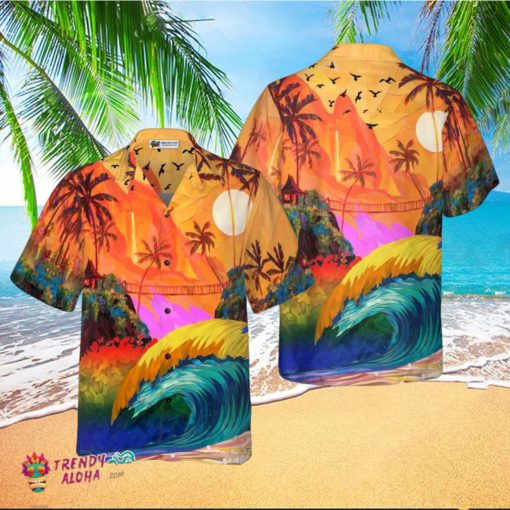 Lgbt Sunset Hawaiian Shirt Hawaiian Shirt