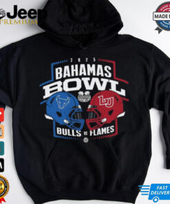 Liberty Flames Vs Buffalo Bulls 2025 Bahamas Bowl Dueling Healmet Shirt
