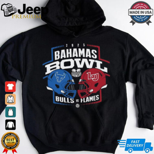 Liberty Flames Vs Buffalo Bulls 2025 Bahamas Bowl Dueling Healmet Shirt