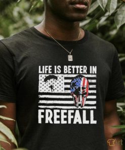 Life is better in freefall America shirt - teejeep