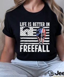 Life is better in freefall America shirt - teejeep