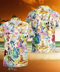 Lilo And Stitch Hawaiian Shirt Disney Characters Summer Beach Gift