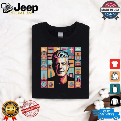 Limited Bourdain Collage Art Shirt