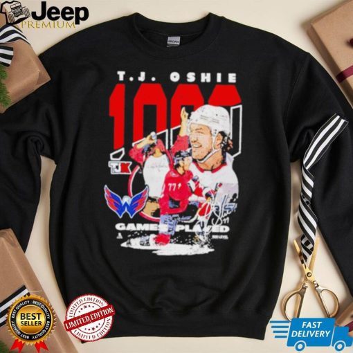 Limited Nicklas Backstrom Tj Oshie 1000 Games Played Hockey Signature shirt