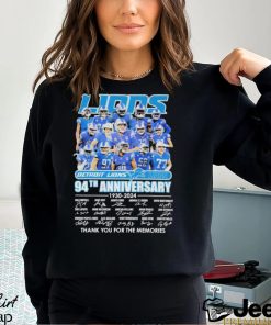 Lions Football Team 94Th Anniversary 1930 2024 Thank You For The Memories Shirt