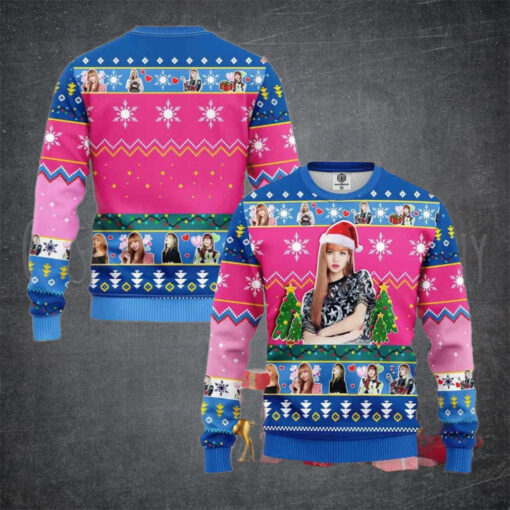 Lisa BLACKPINK Chirstmas Gifts 2024 Xmas For Family And Friends Ugly Sweater