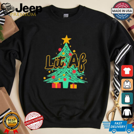 Lit AF Christmas tree shirt