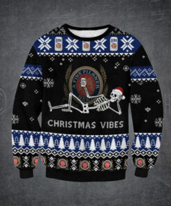 Lite Christmas Vibes Skull Ugly Christmas Sweater