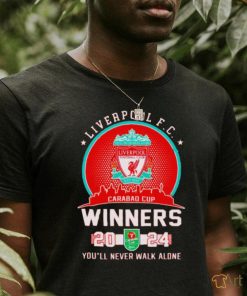 Liverpool FC Carabao Cup Winners 2024 you’ll never walk alone shirt