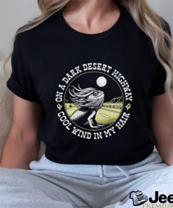 Lizard on a dark desert highway shirt