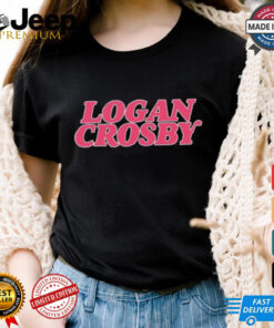 Logan Crosby Pink Lettering Tee Shirt